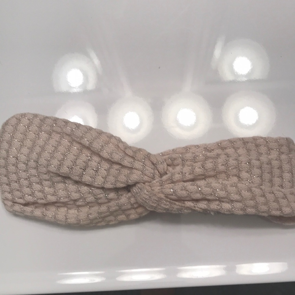 Tan and silver fashion headband